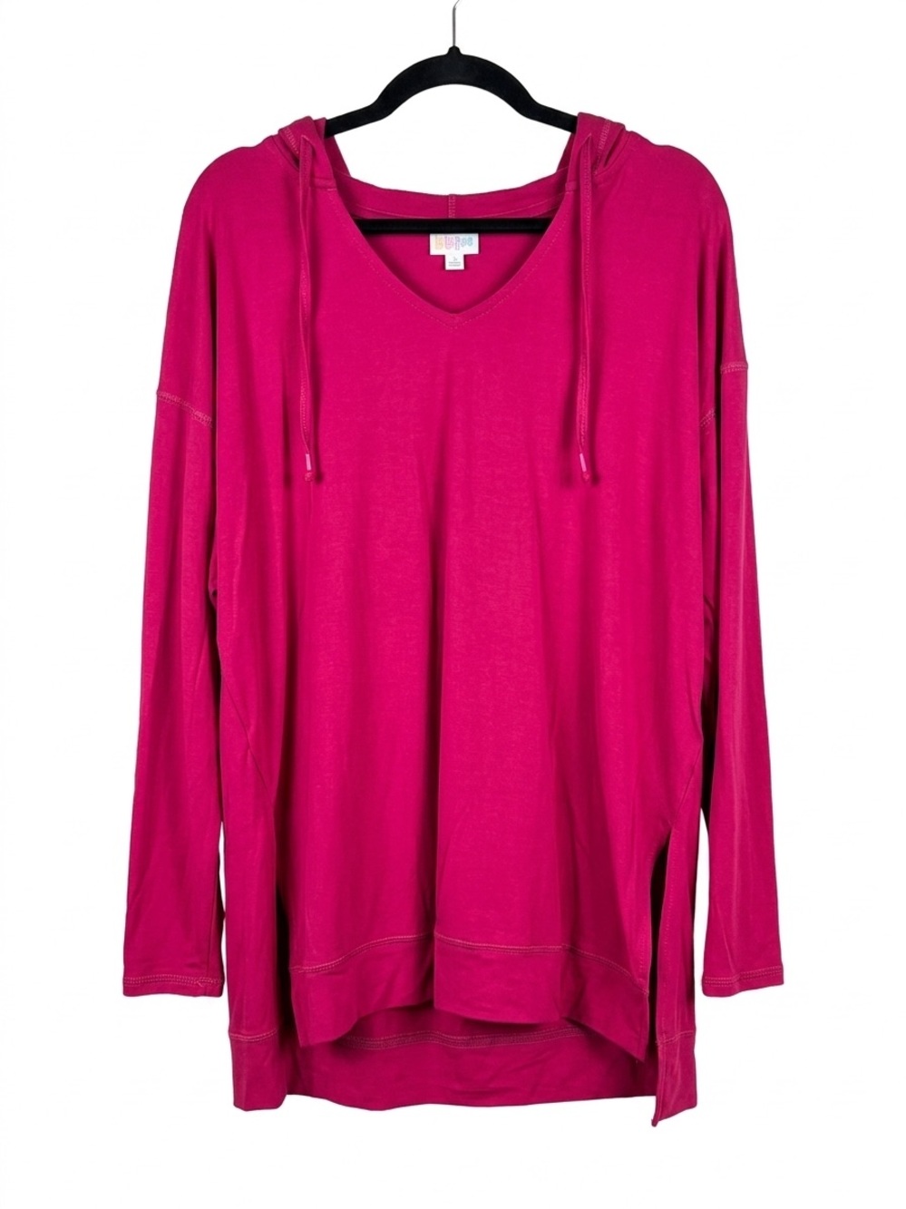LuLaRoe V-Neck Lightweight Hoodie in Deep Berry